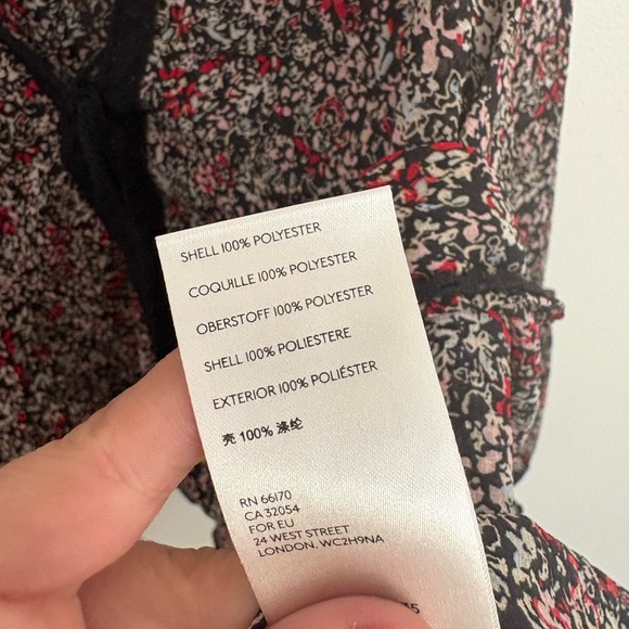 Free People Floral Tie-Front Bell Sleeve Kimono Blouse Women’s Small Boho Chic - Picture 6 of 7